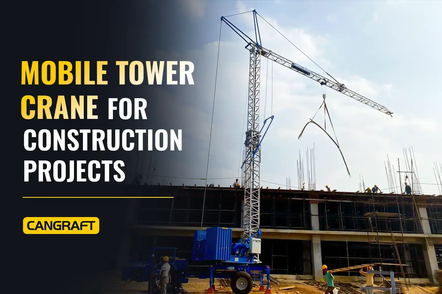 Mobile tower crane illustrating rent vs purchase options for construction projects