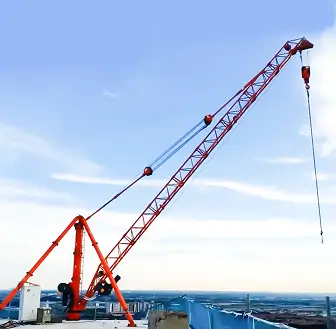QTDC2121 6T derrick crane for confined construction sites