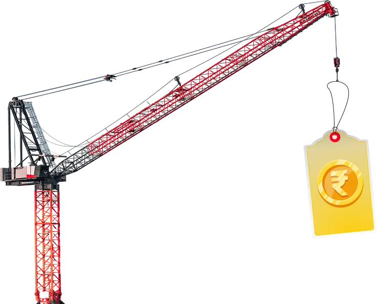 Crane lift price tag graphic